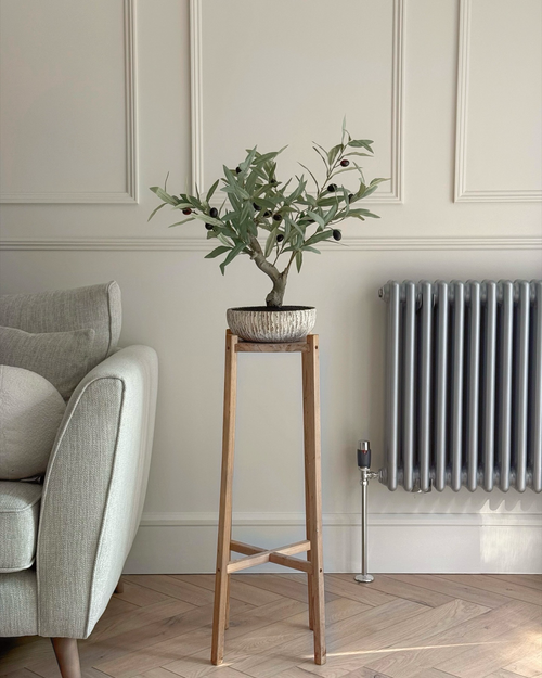Lunier Mini Faux Olive Tree in Tuscan Artisanal Pot – 50cm